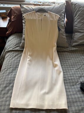 Ralph Lauren Black Label Classic Cream Sheath Dress - Sleek Professional Style